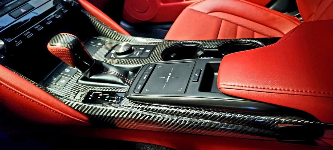 Dry Carbon For Lexus IS300 350 500 F Sport 21+ Console Gear Panel Side Decor