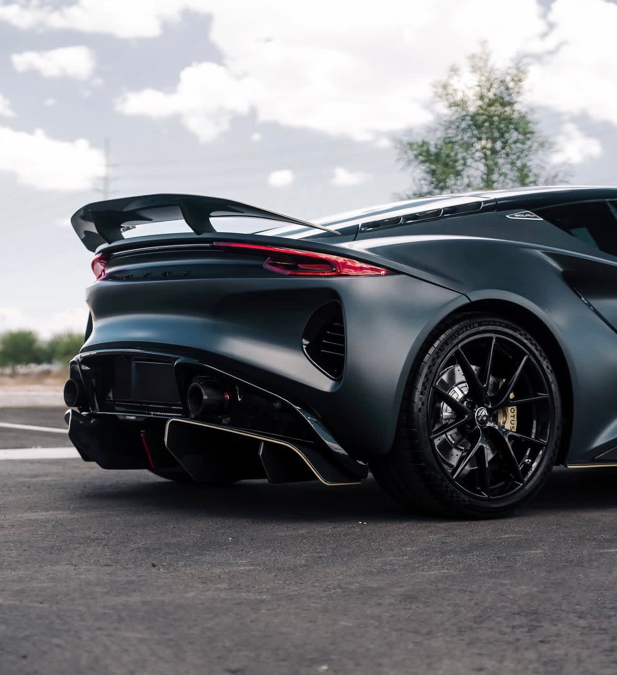 Carbon Fiber V Style Rear Wing - Lotus Emira