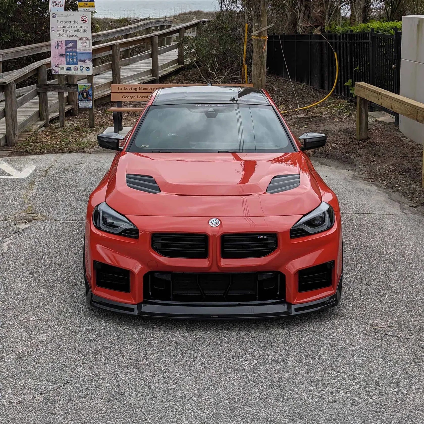 Prepreg Carbon Fiber V Style Front Splitter Lip - BMW G87 M2