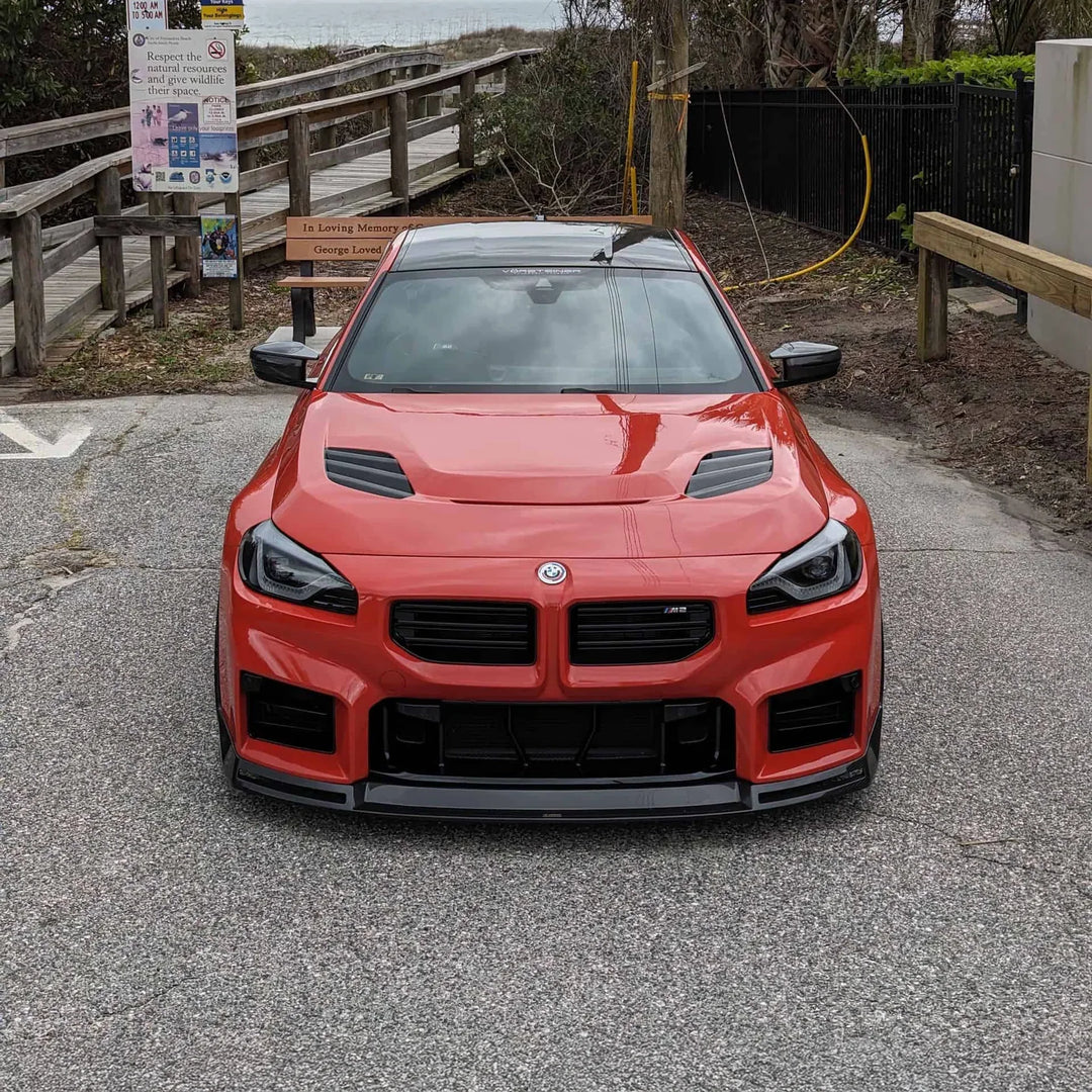 Prepreg Carbon Fiber V Style Front Splitter Lip - BMW G87 M2