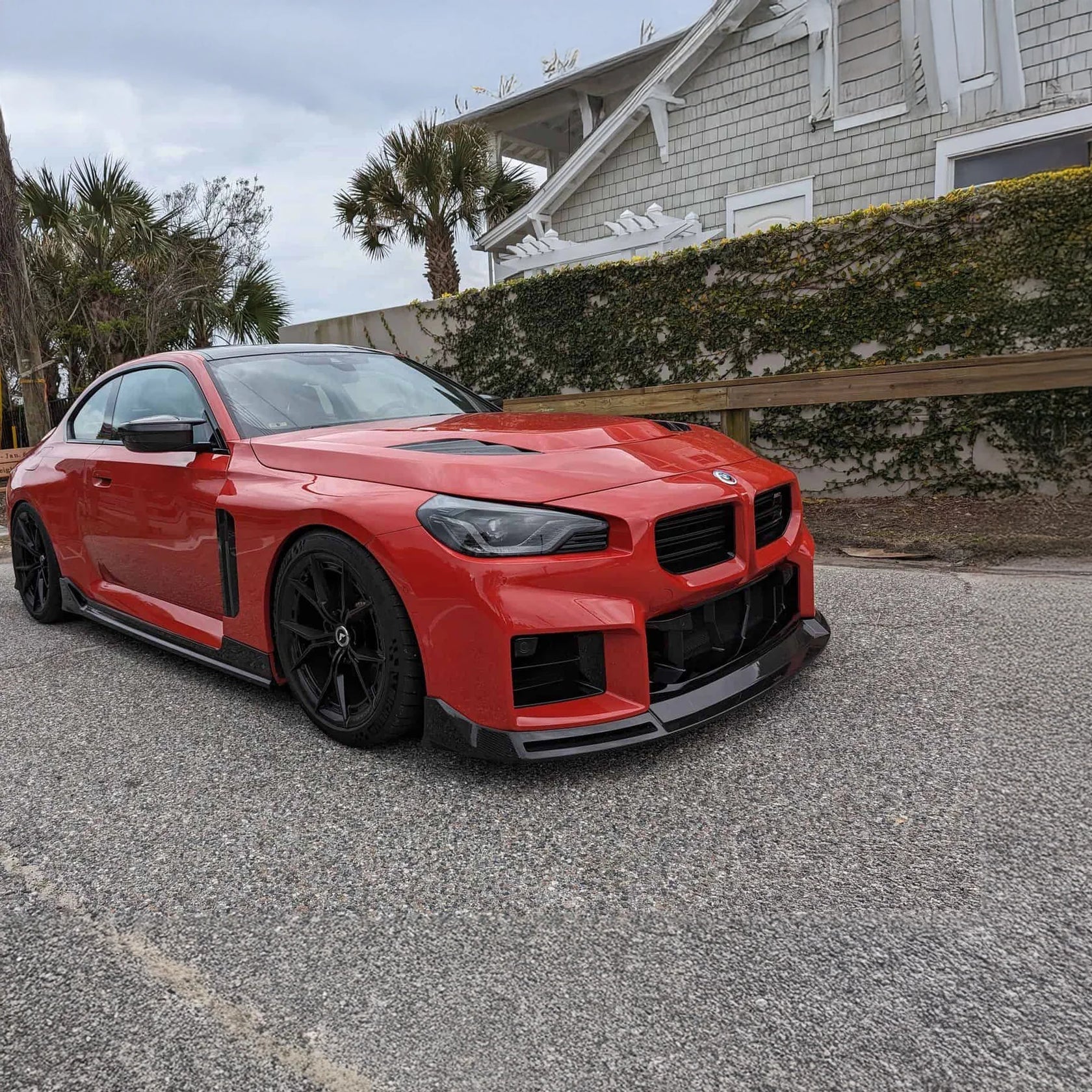 Prepreg Carbon Fiber V Style Front Splitter Lip - BMW G87 M2