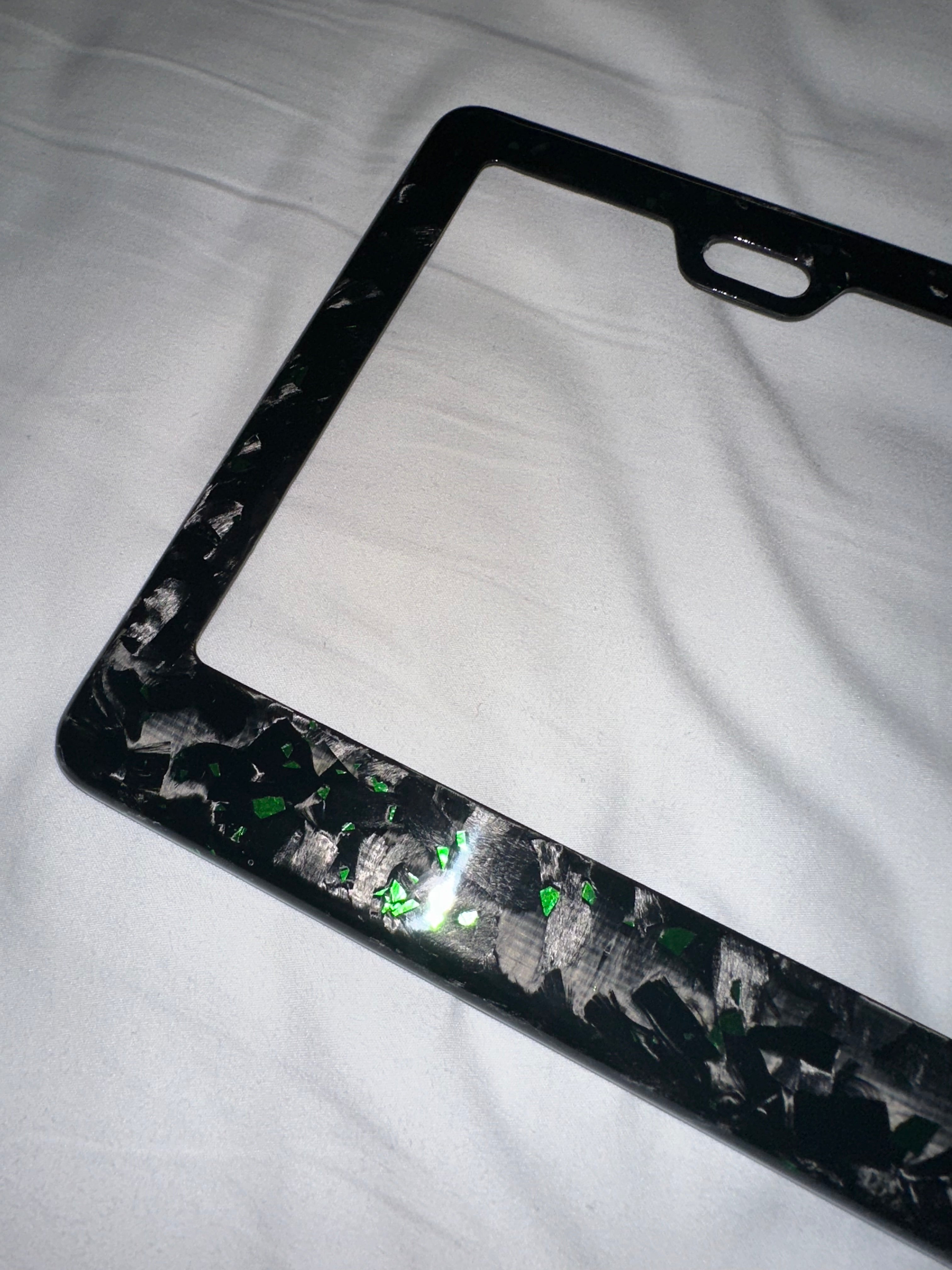 Colored Forged Carbon Fiber Universal License Plate Frame