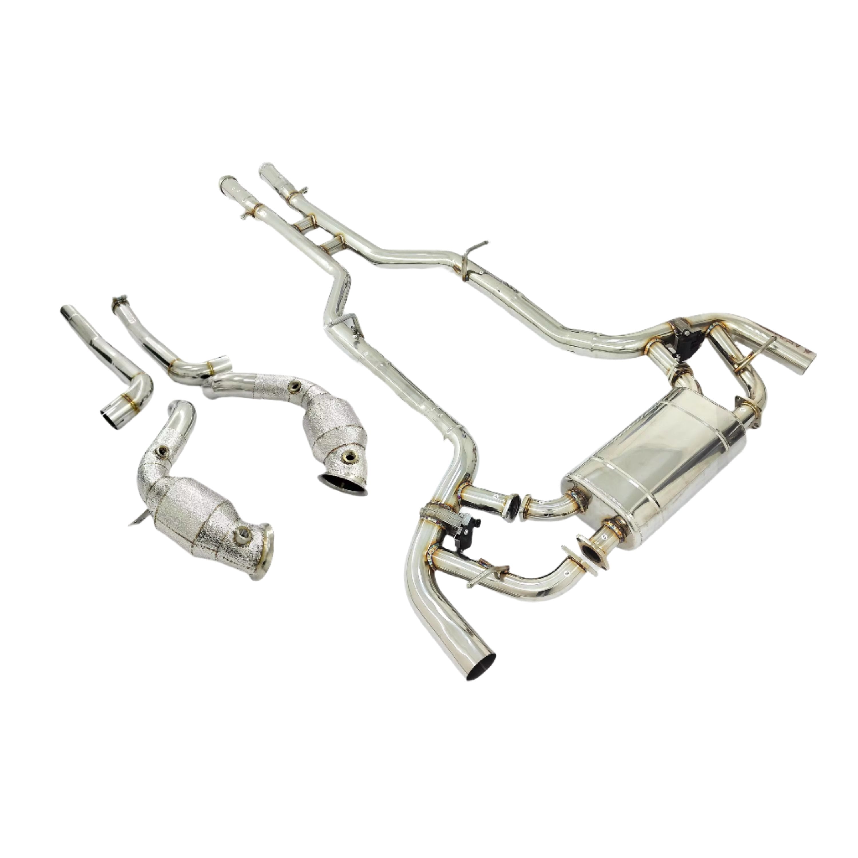 Full Valved Exhaust Catback System W/ Down Pipes (SS304) - Mercedes Benz AMG GT GTS GTC GTR 4.0T