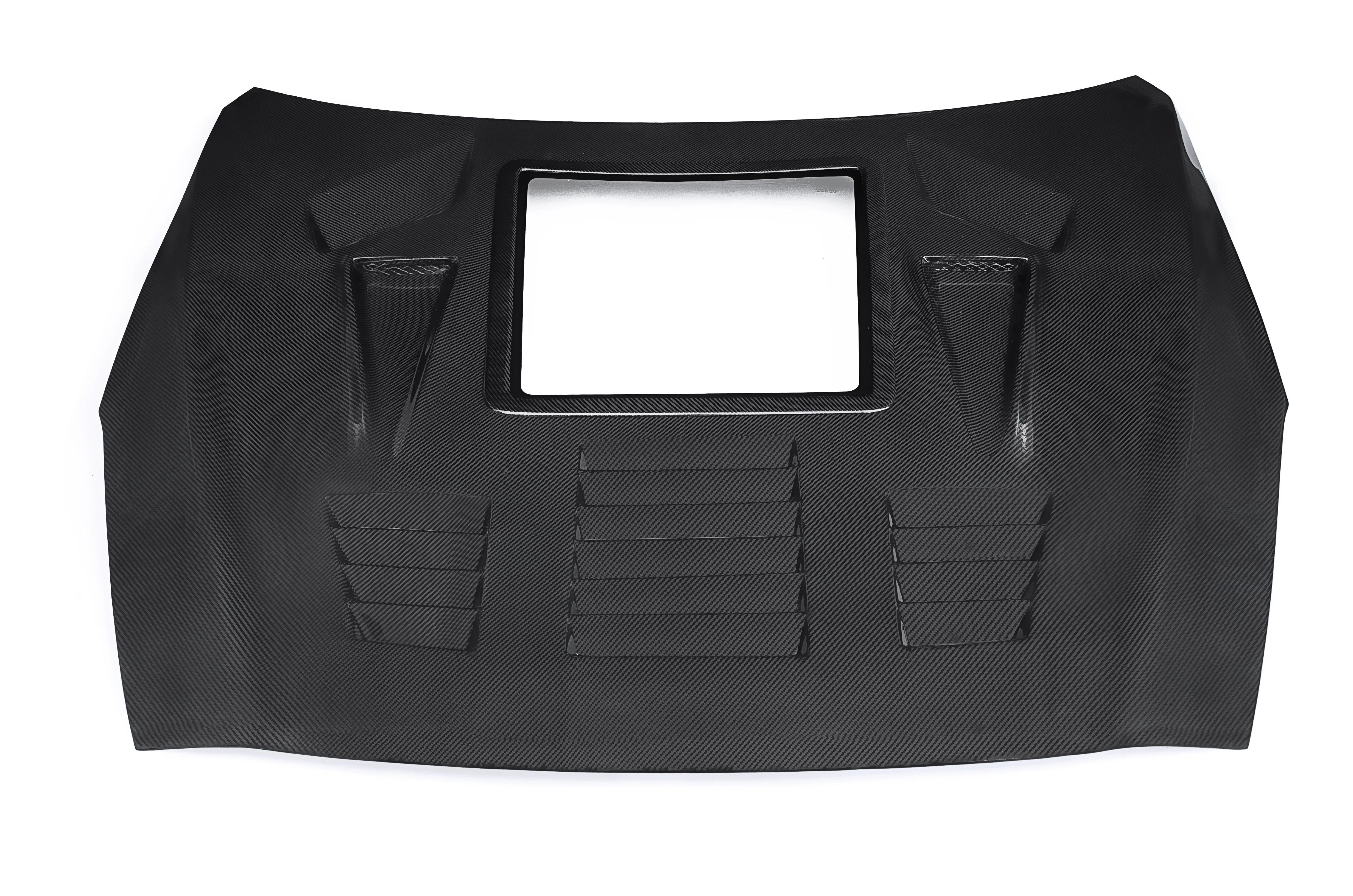 V1 Carbon Fiber Vented Hood w/ transparent window - 2008-2016 Nissan GTR R35