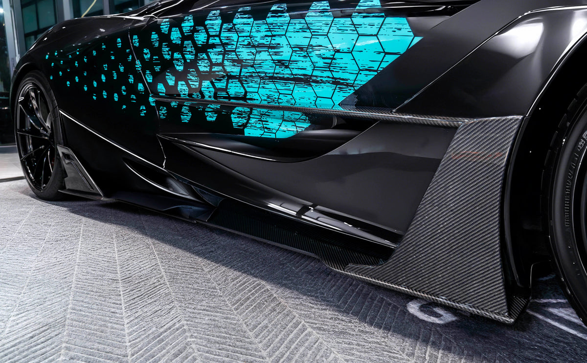 Carbon fiber CM Side Skirt Extensions - Mclaren 720s/750s