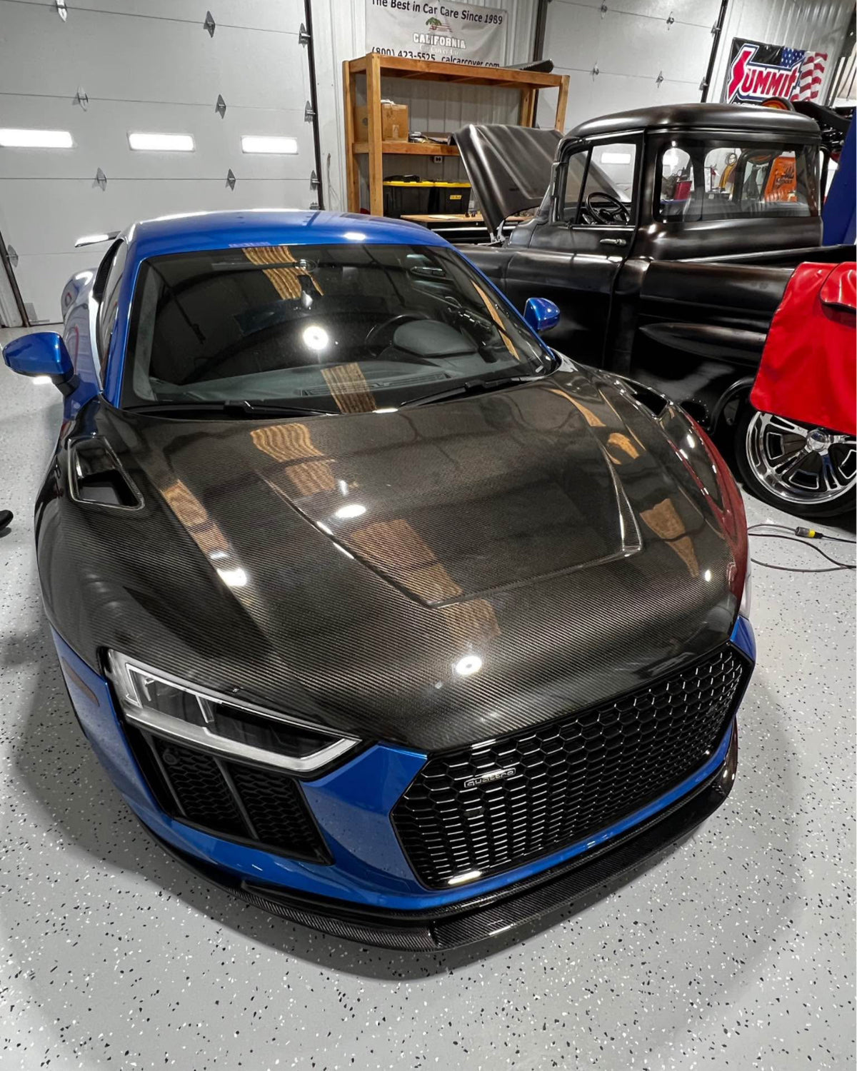 1016 R8 1016 Style Carbon Fiber Vented Hood - Audi R8