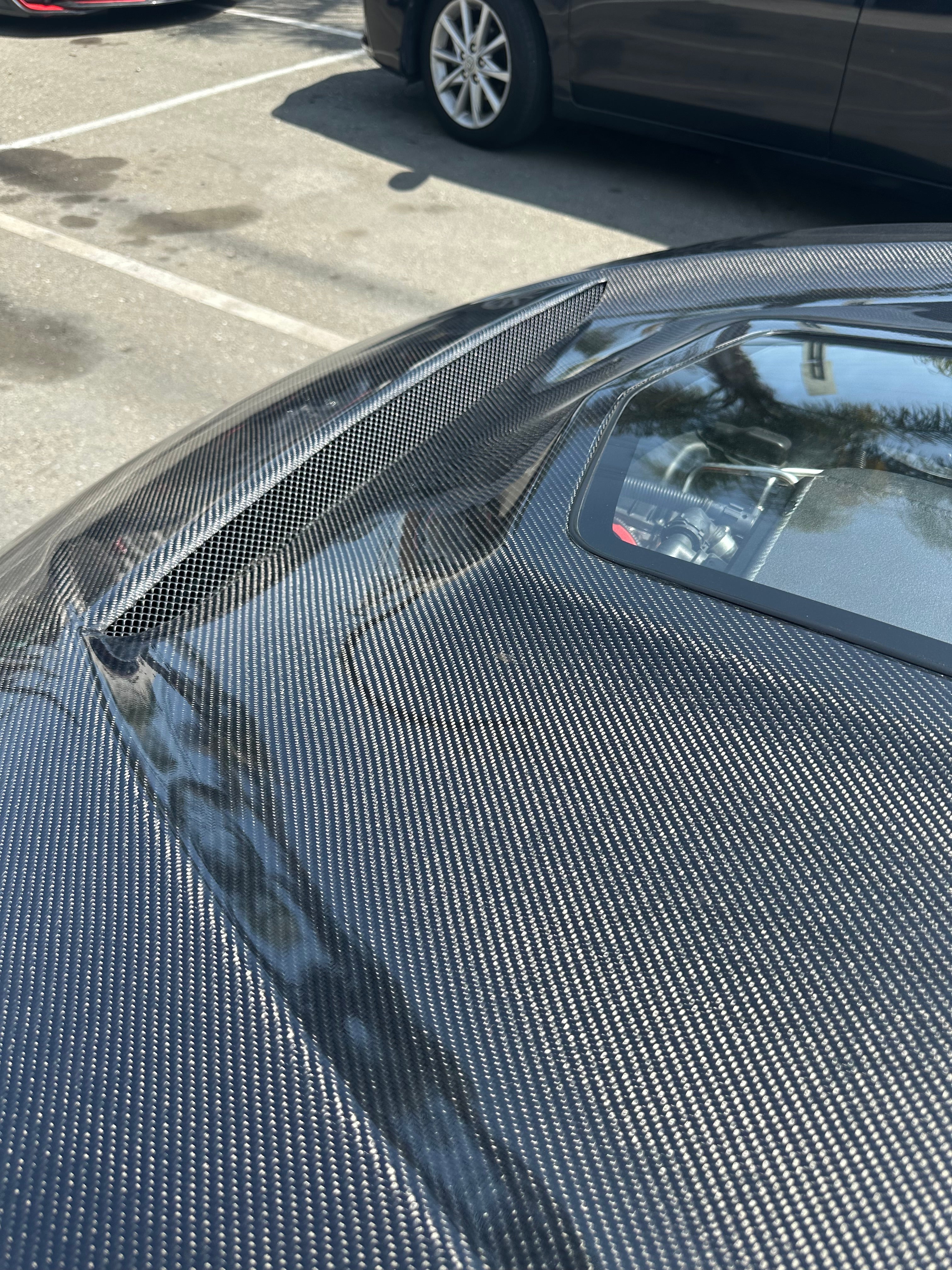 Carbon Fiber GTS Engine hood Cover  w/ transparent Window - BMW M3 M4 F80 F82 F83