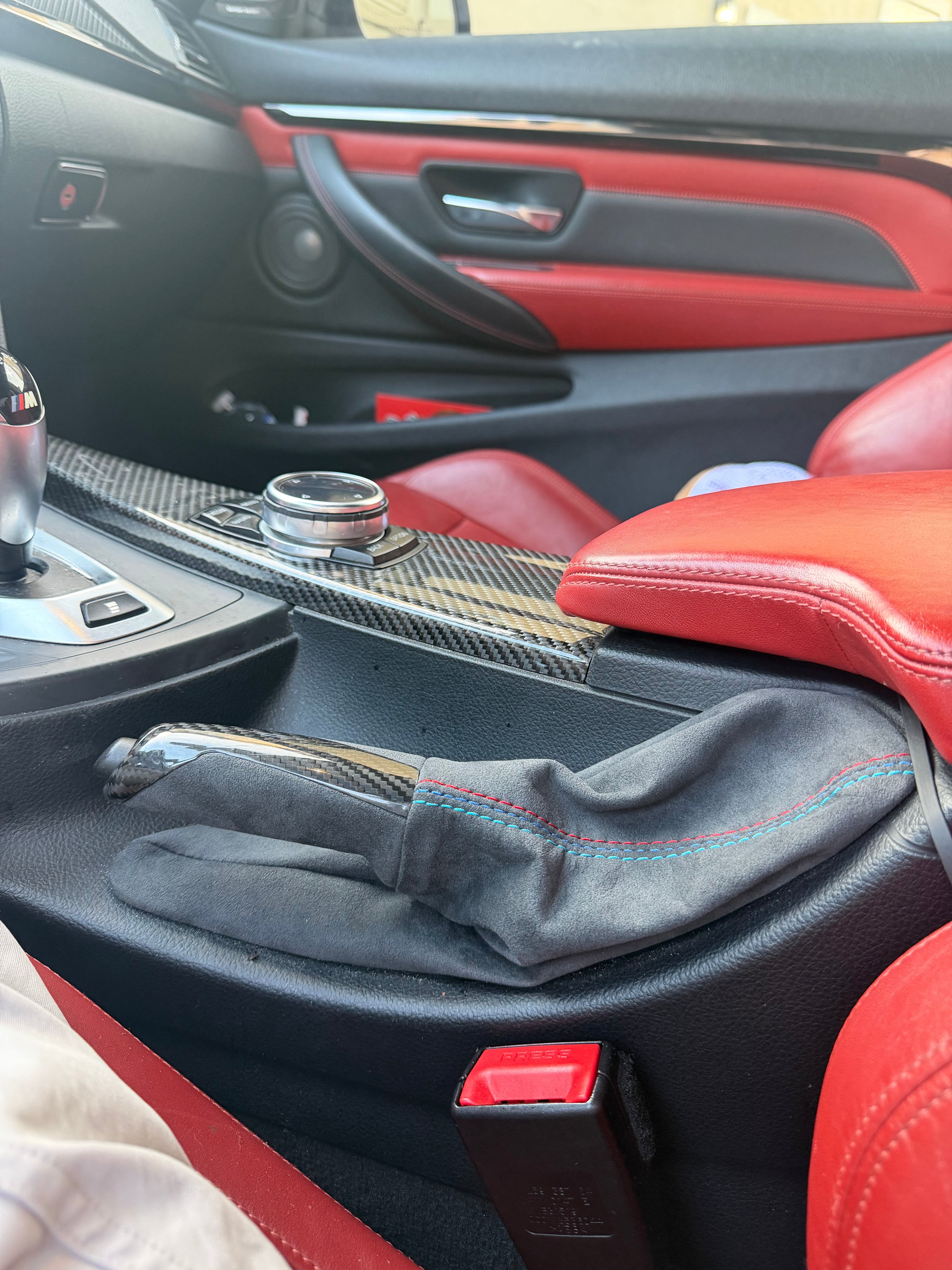 Carbon Fiber Alcantara E Brake Handle w/ Boot replacement - BMW F Chassis
