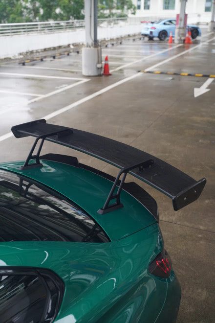 Prepreg Carbon Fiber LED Rear Trunk Swan NEck Wing - BMW G8X G80 M3 / G82 M4 / G87 M2
