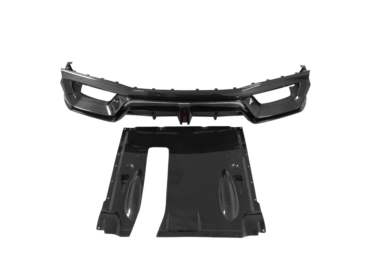 Carbon Fiber BS Rear Diffuser w/ LED Light - 2017-2022 Nissan GTR R35