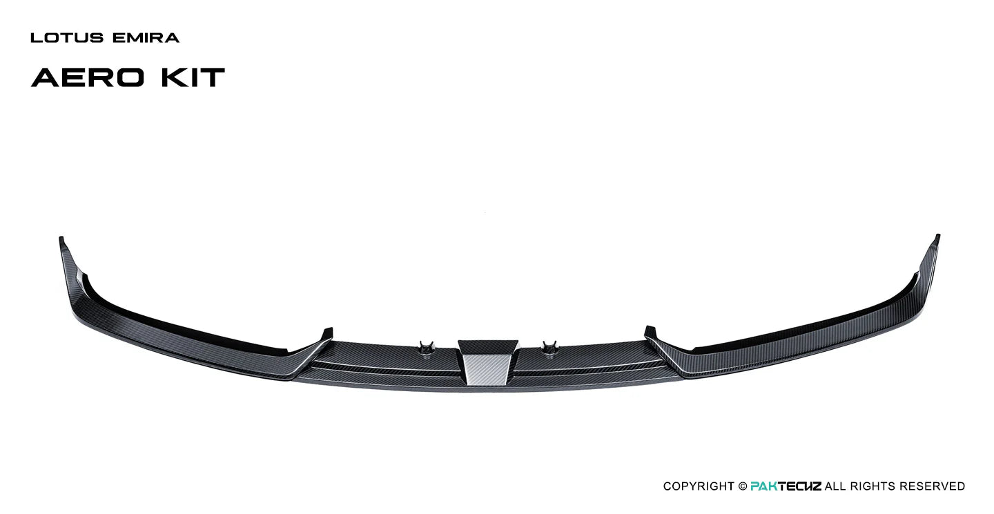 Paktechz Dry Carbon Fiber Front Splitter lip - Lotus Emira
