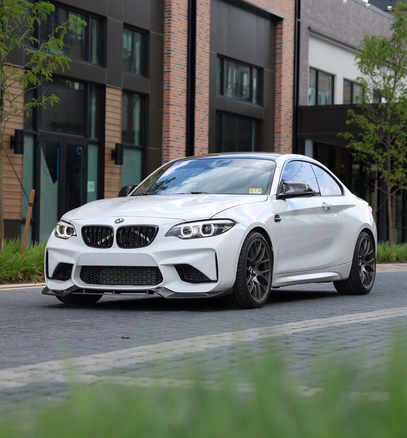 Carbon Fiber V Style Front Lip - BMW F87 M2 Competition/ Base