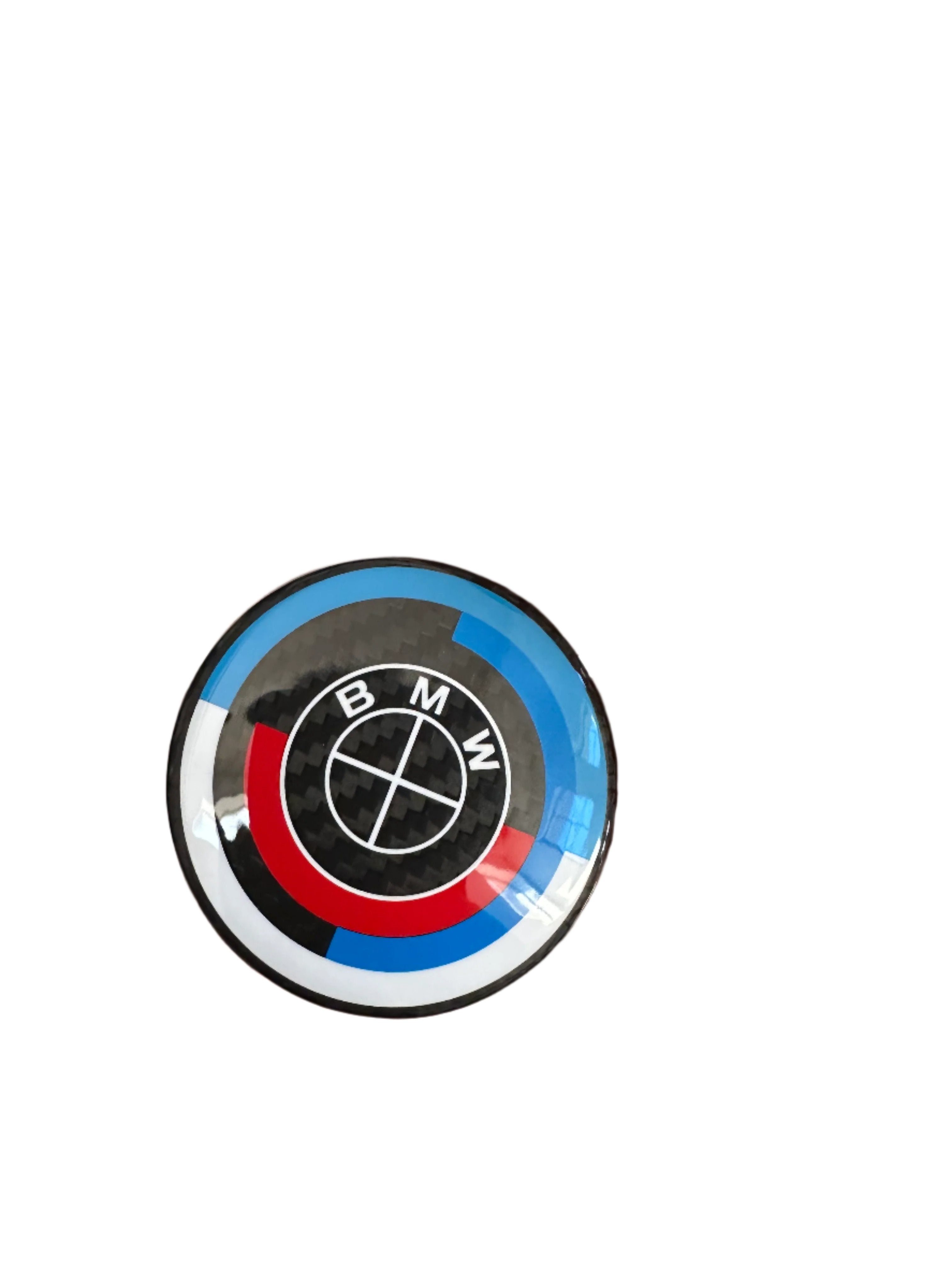 Carbon Fiber 50th Years M Heritage Emblem Roundel Cover &  Hub Cap Replacement (7 Piece)- BMW Roundel