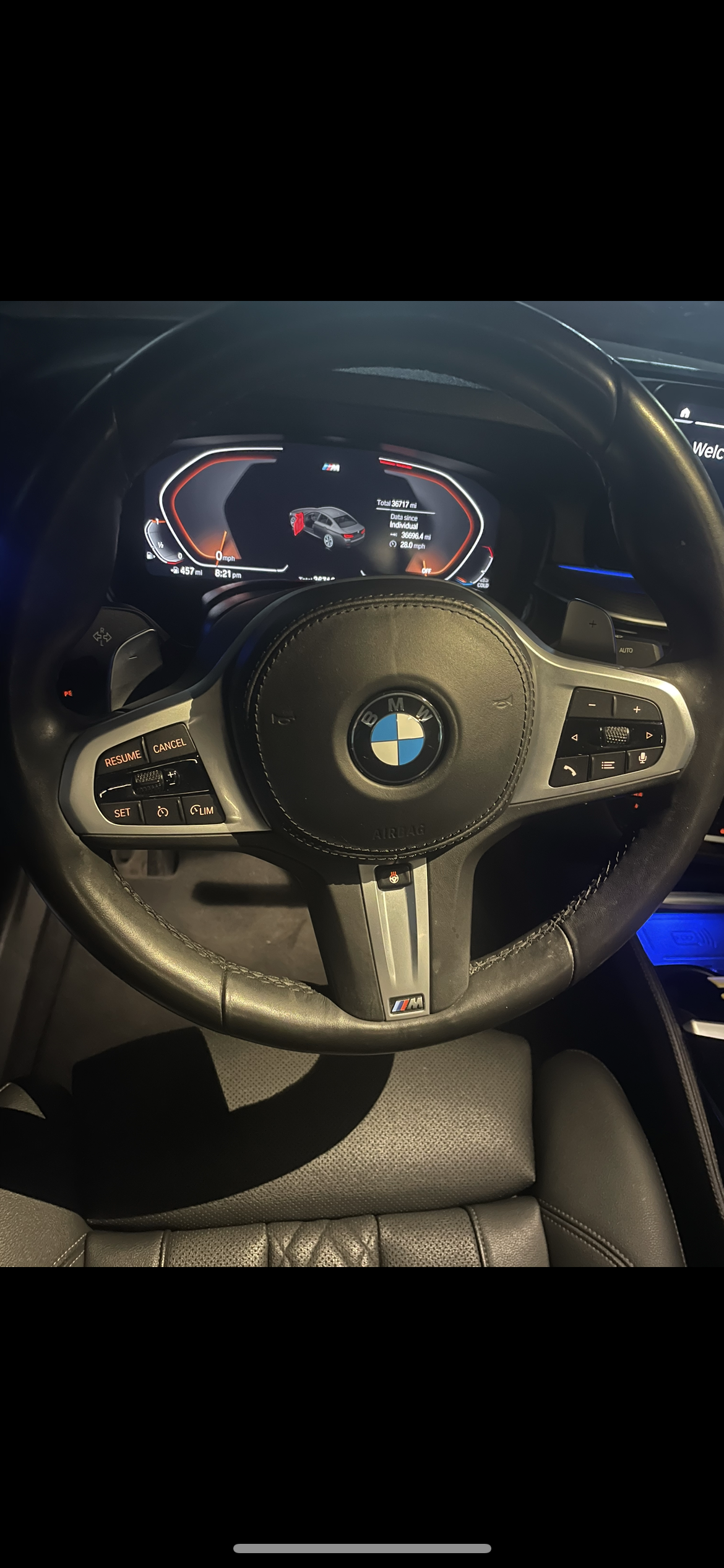 Carbon Fiber Steering Wheel Trim - BMW G80 & G81 M3 /G82 & G83 M4 / G87 M2 G Chassis