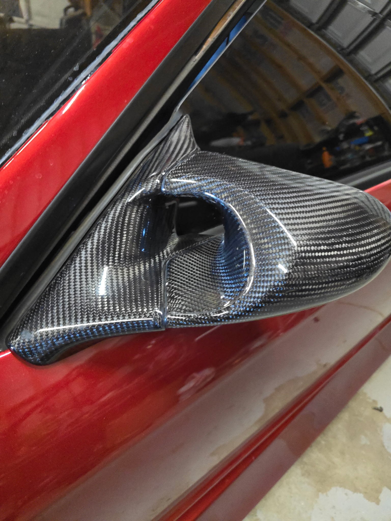 Carbon Fiber Mirror Replacement - Nissan Skyline R32 GTR GTS &180SX S13 (RHD Only)