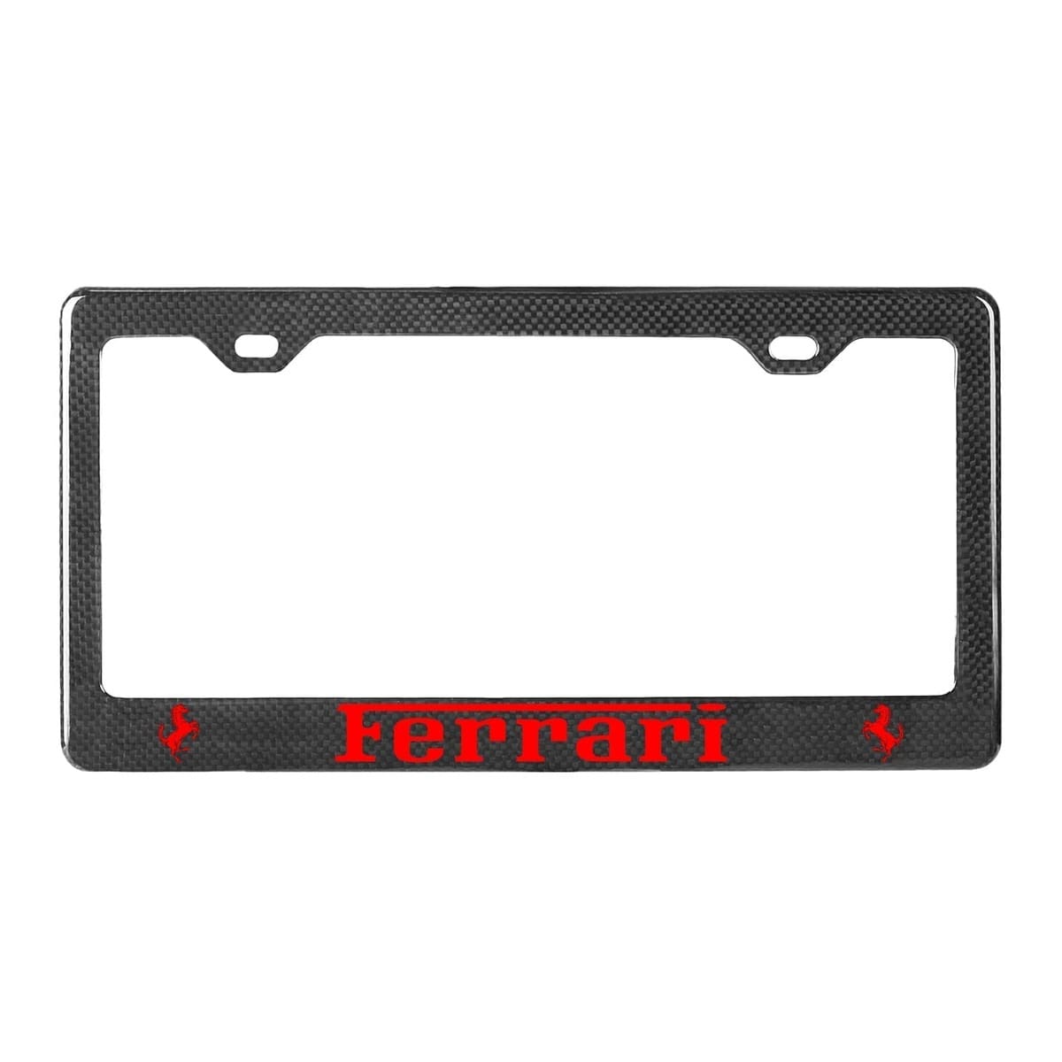 Ferrari Carbon Fiber License Plate Frame Dual horse