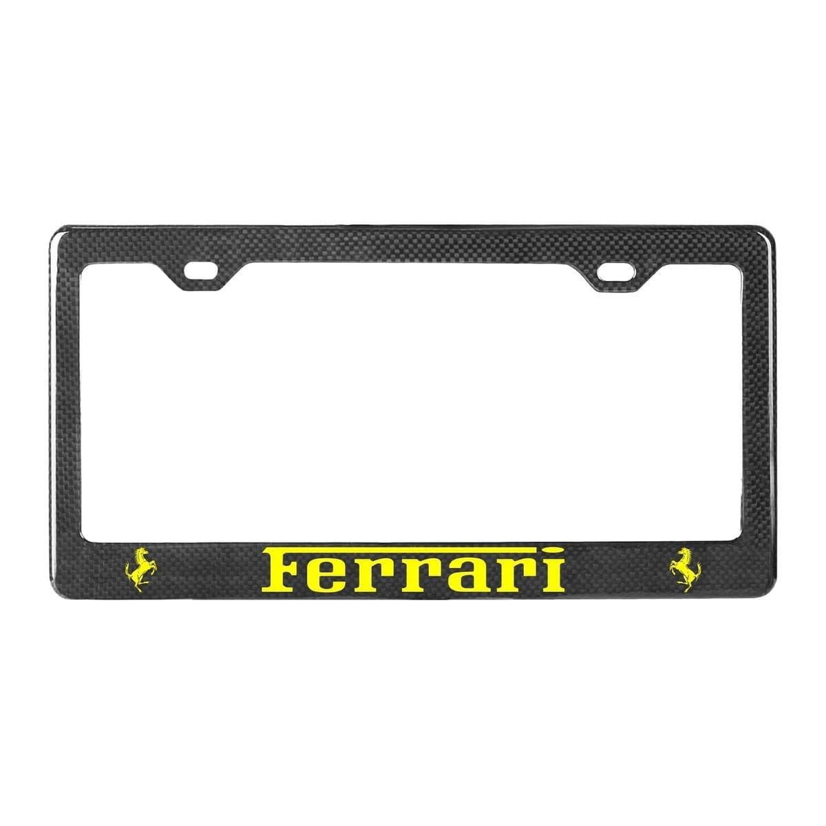 Ferrari Carbon Fiber License Plate Frame Dual horse