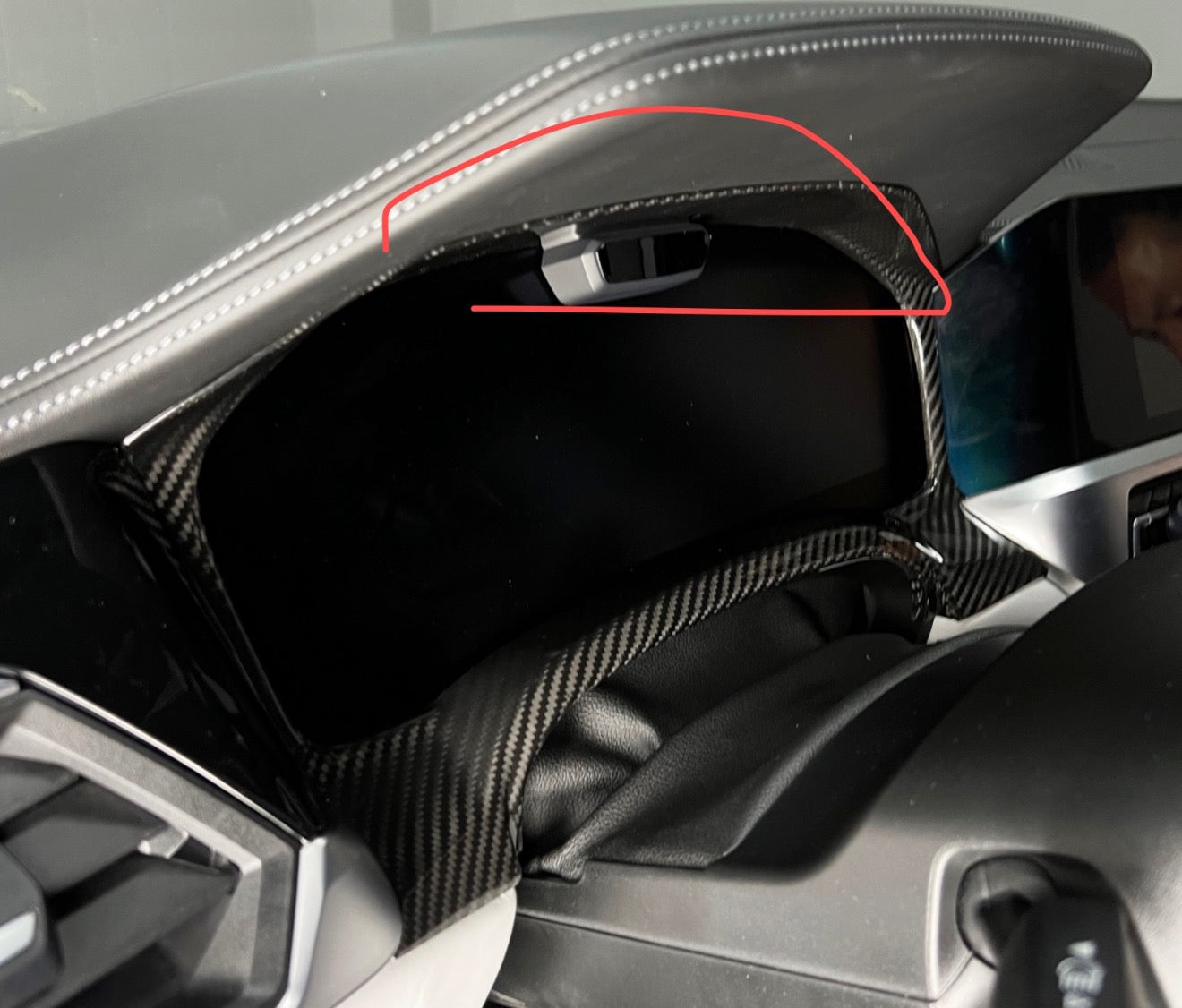 Carbon Fiber Cluster instrument dash screen cover -  BMW G8X