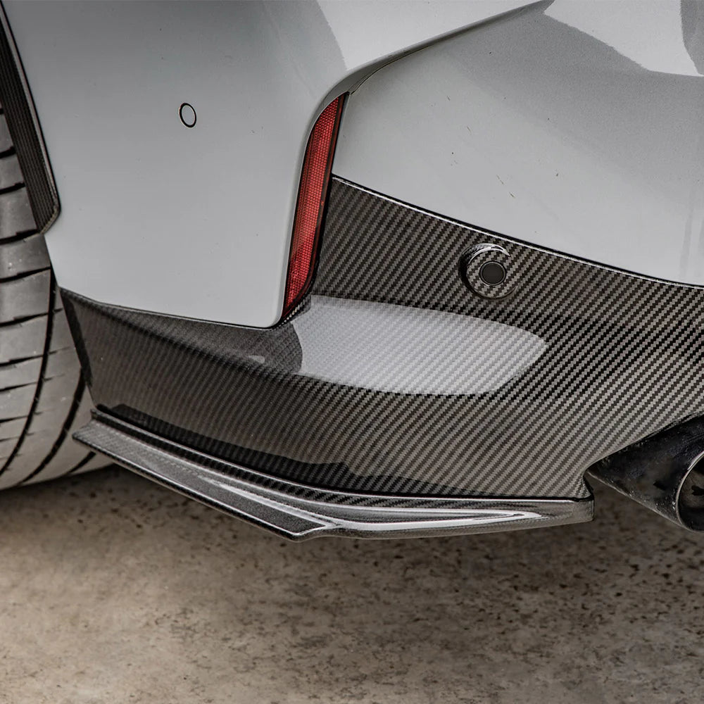 Prepreg Carbon Fiber Side Rear Diffuser Bumper Trim - BMW G42 2 Series