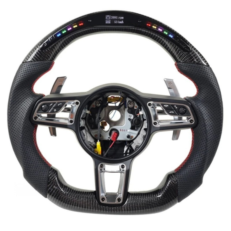 Full Custom Steering Wheel - Porsche Porsche 718 981 991 992 Macan Panamera 971 Cayenne Taycan Boxster Cayman GT