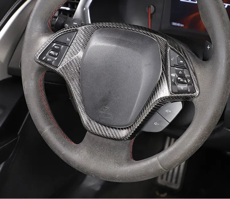 Carbon Fiber Steering Wheel Trim -  Chevrolet  Corvette C7 Stingray Z06