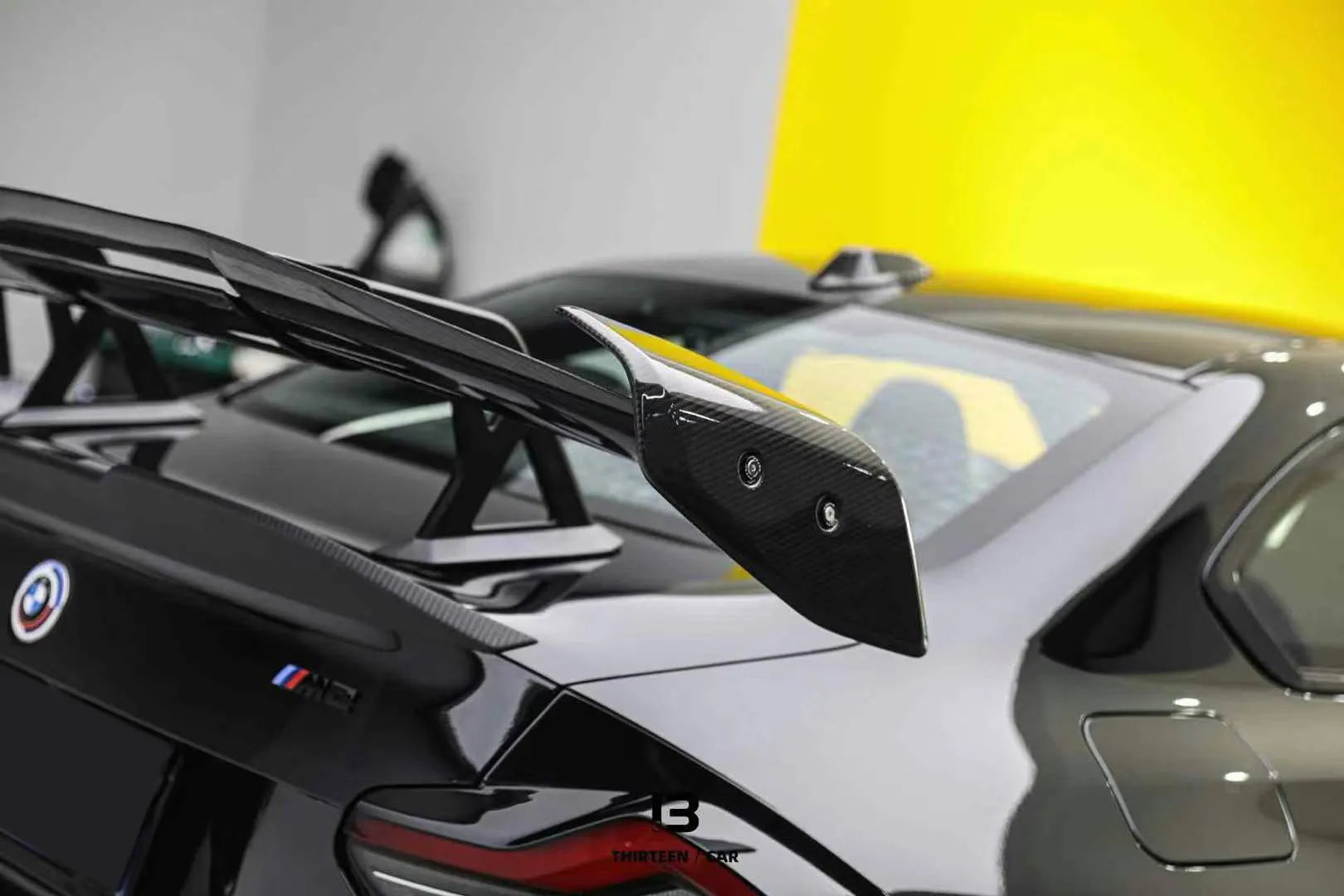 AD Style Carbon Fiber Swan Neck Wing V3 - BMW G87 M2 G80 M3 G82 M4