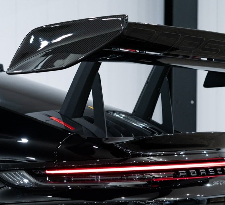 Dry Carbon Fiber Aerodynamic Rear Wing Side Cover Blade - Porsche 992 GT3RS