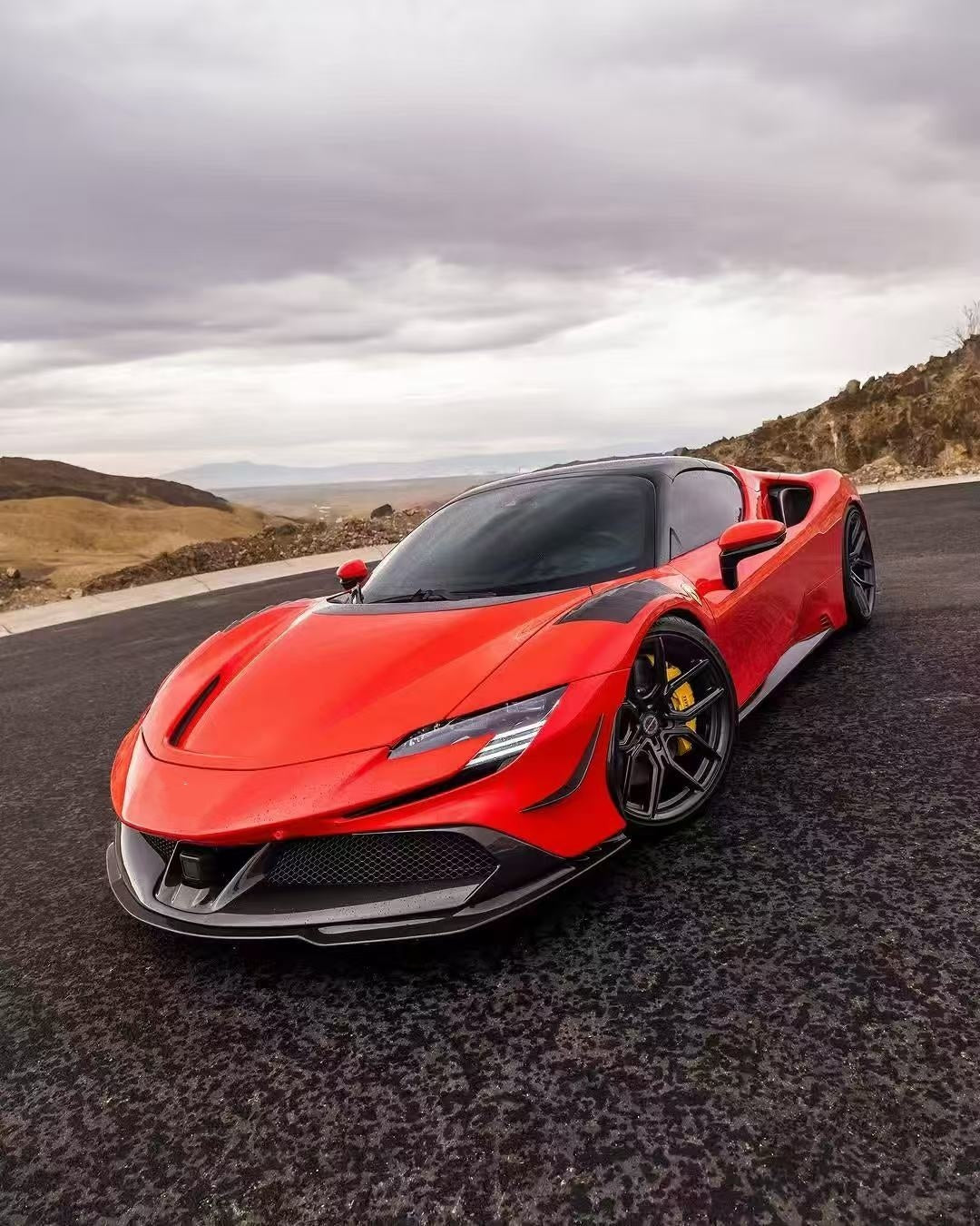 Ferrari SF90 Dry Carbon Fiber RY Style Body aero Kit