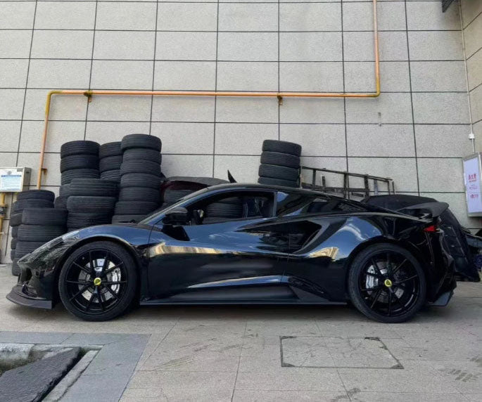 Carbon Fiber V Style Side Skirt Rocker Panel - Lotus Emira