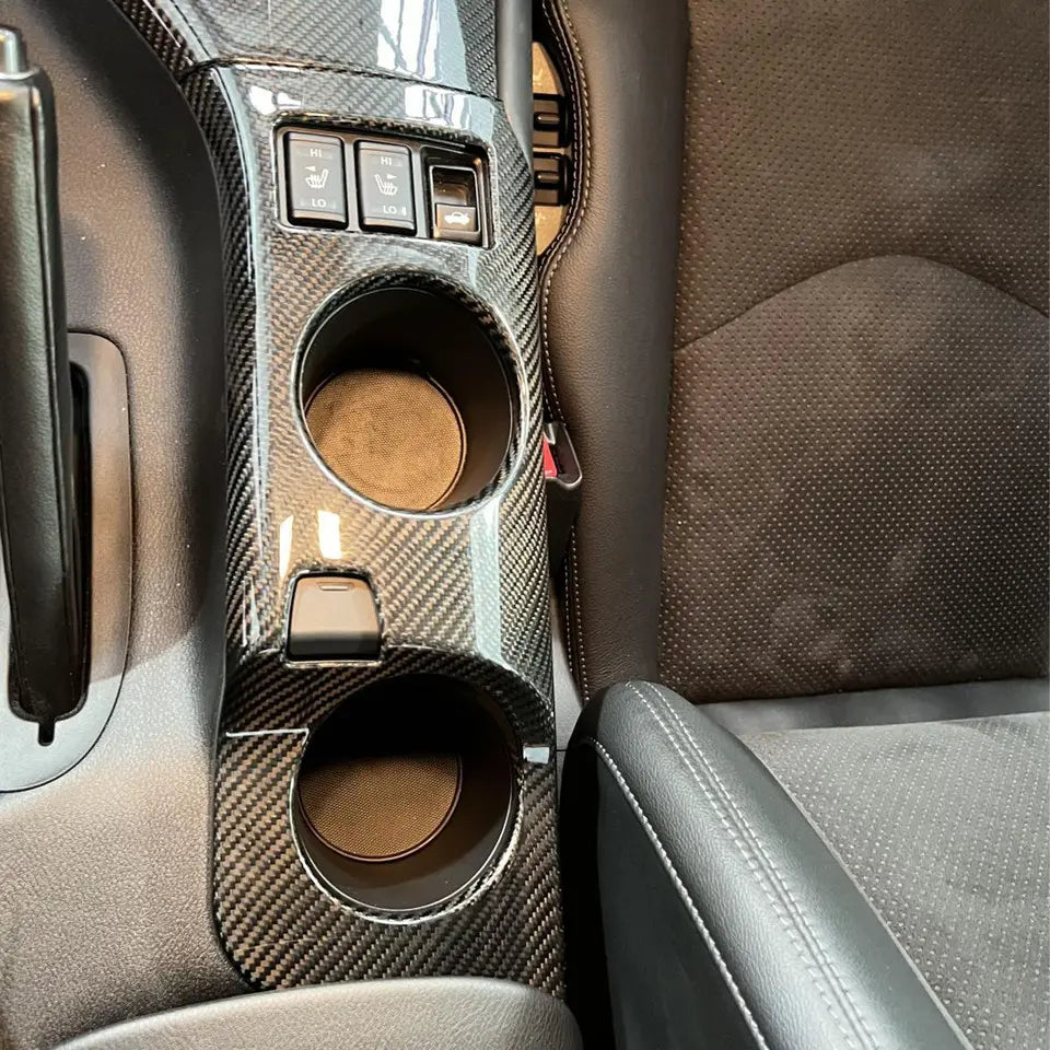 Carbon Fiber Center Cup Holder Trim - Nissan Fairlady 400Z RZ34