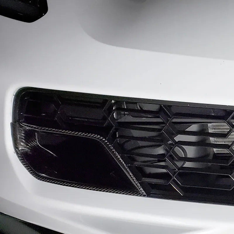 Carbon Fiber Front Brake Duct Inserts Side Vent Trims - Chevrolet Corvette Z06 C7