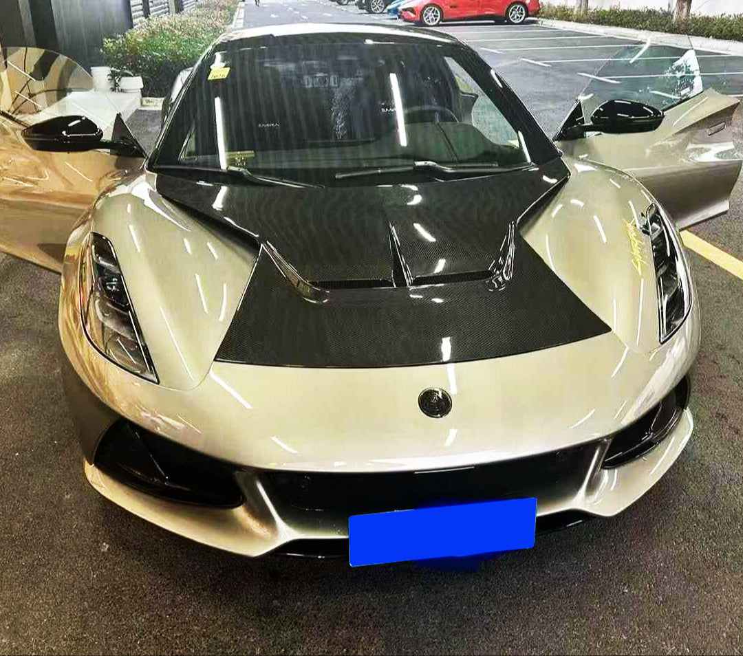 Carbon Fiber V Style Hood Bonnet -  Lotus Emira