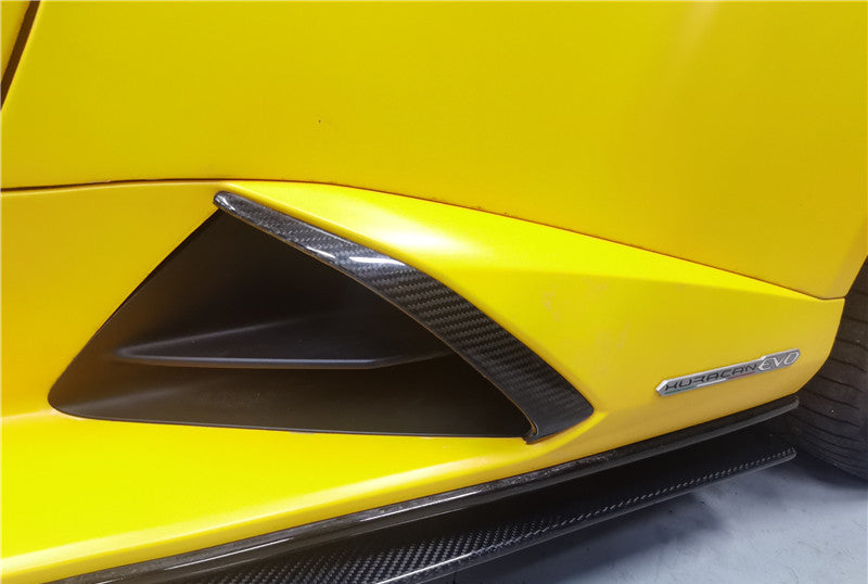 Carbon Fiber Side Skirt Trim - Lamborghini Huracan EVO & RWD & Spyder