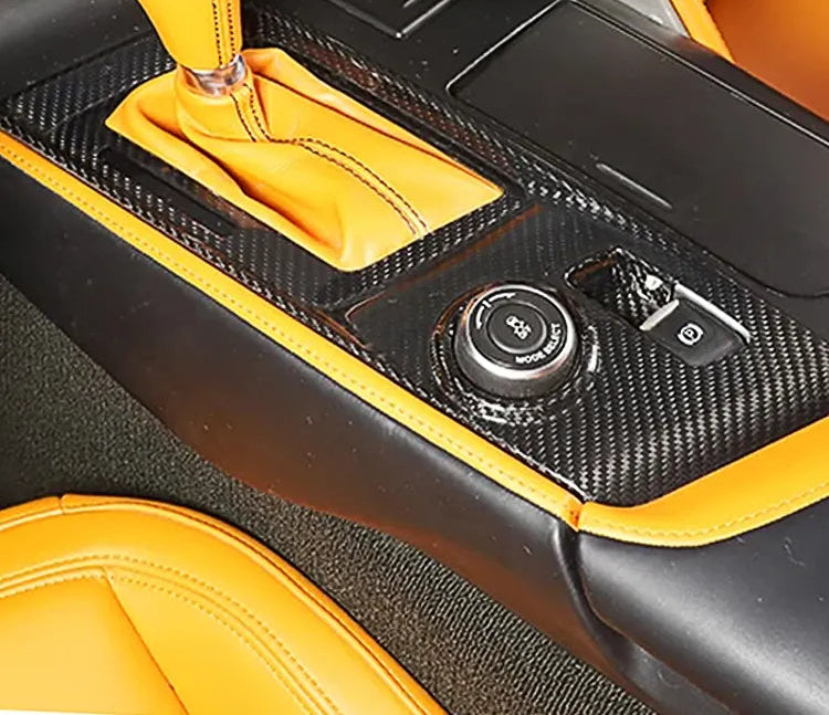 Carbon Fiber Interior Center Console Gear Shift Button Panel Frame - Corvette C7 Stingray ZR1 Z06 2014