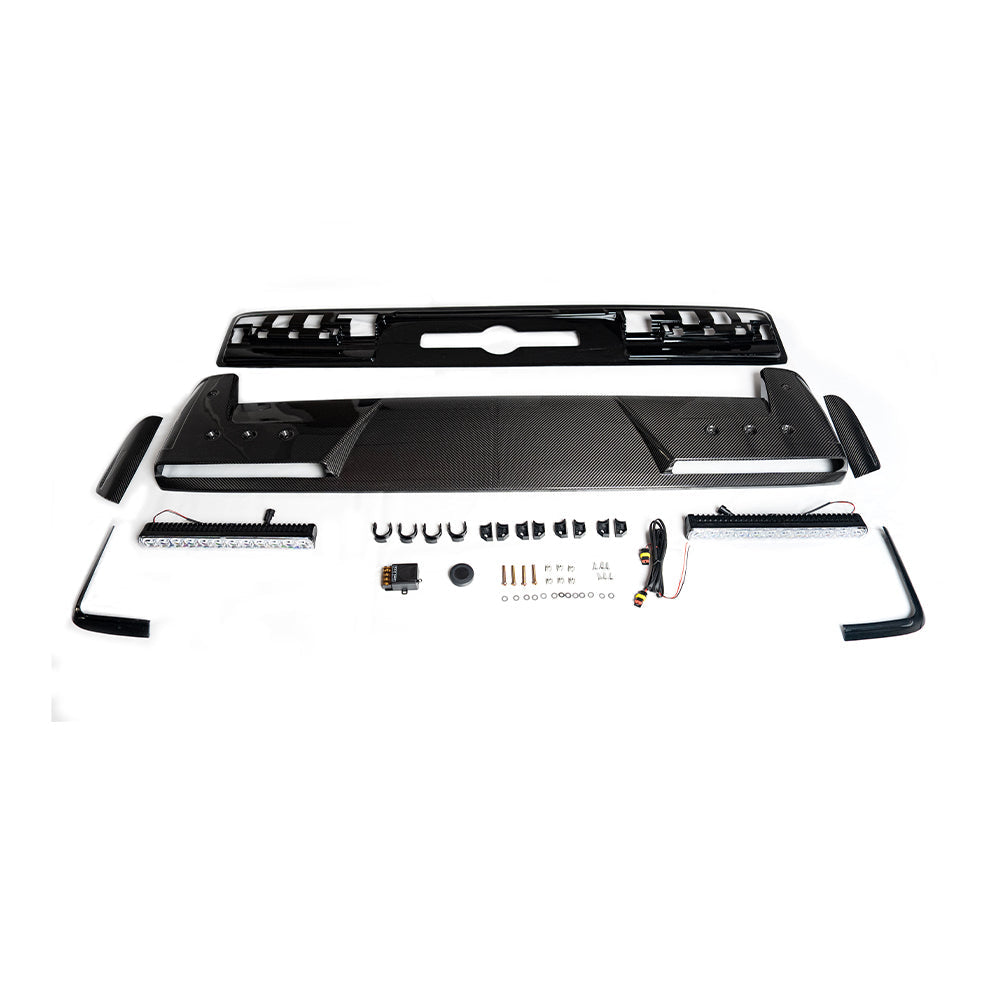 Prepreg Carbon Fiber BRB Style Front Roof Spoiler w/ LED -  2025 G Class W465 G63 G500 G450D
