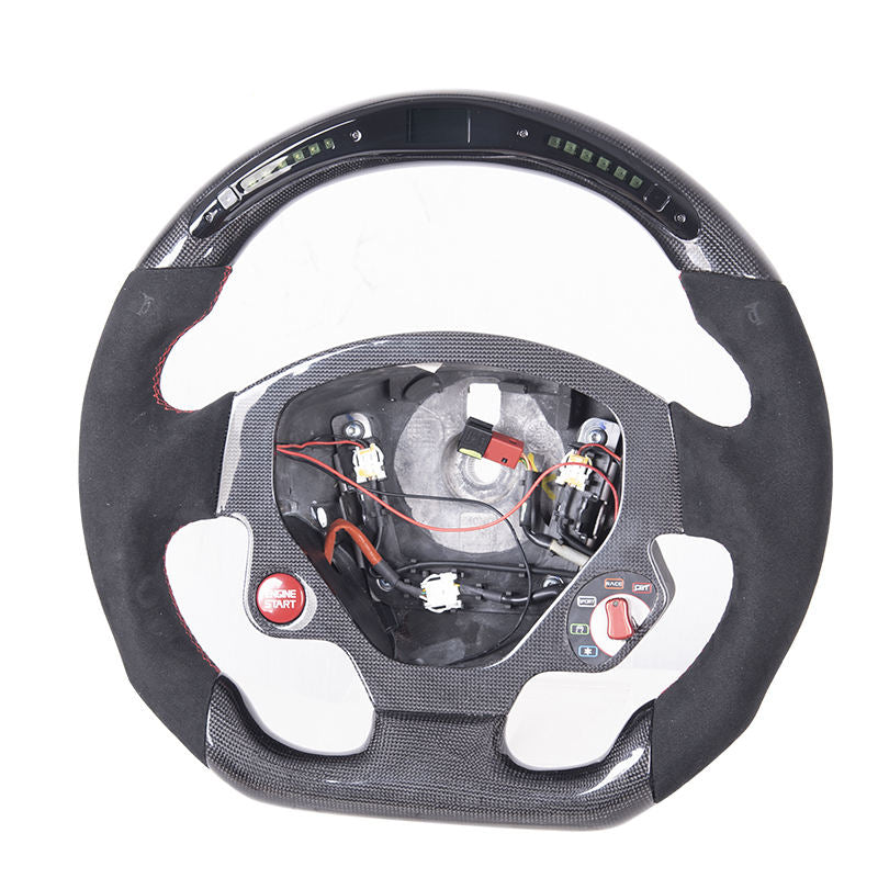 Carbon Fiber Alcantara with LED Racing Steering wheel for Ferrari F430