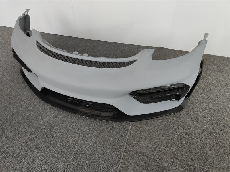 Semi Carbon Fiber GT4RS Style Front bumper upgrade - Porsche 718 Cayman Boxster