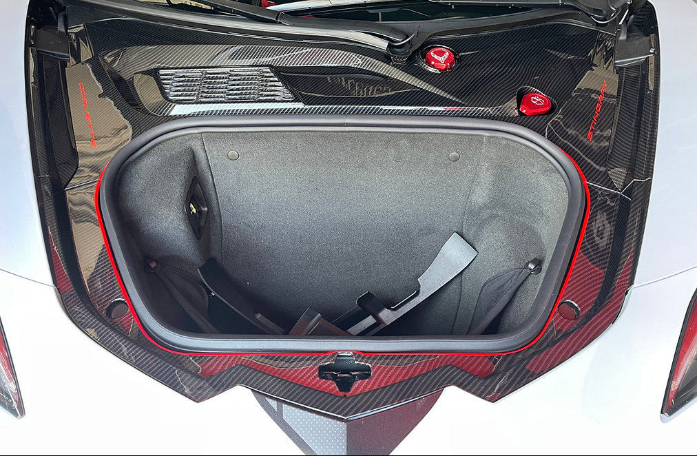 Dry Carbon Fiber Front Frunk Cover Trim Replacement -  Corvette C8 Z06 Z51 Stingray