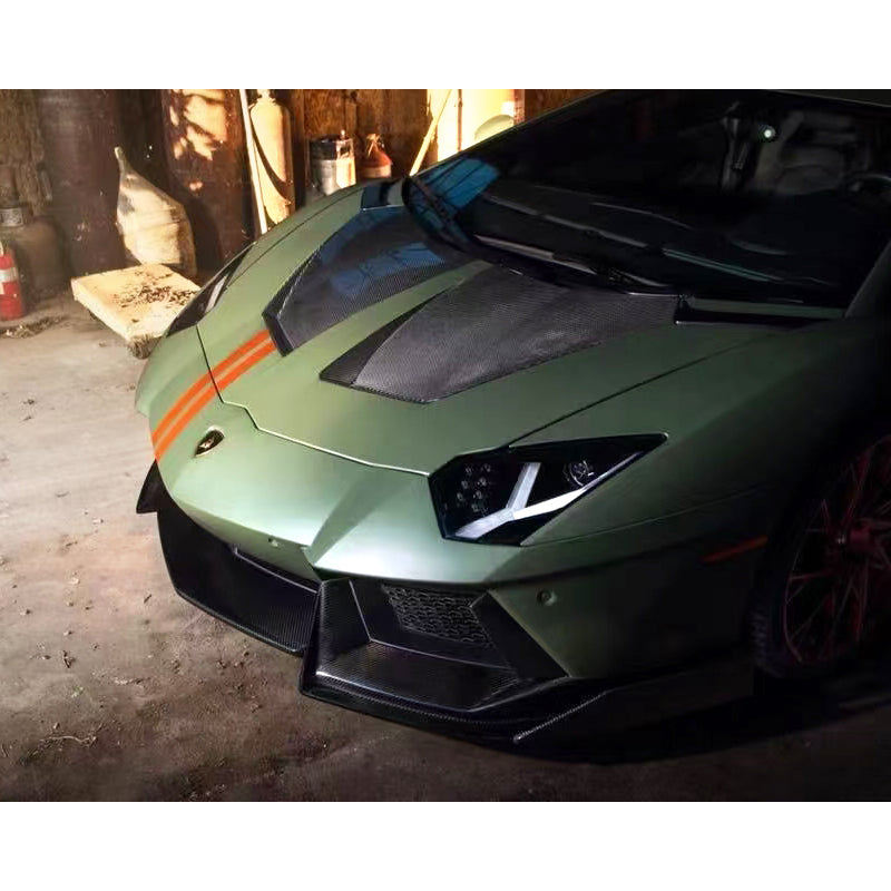 1016 Style Dry Carbon Fiber Front Hood - Lamborghini Aventador