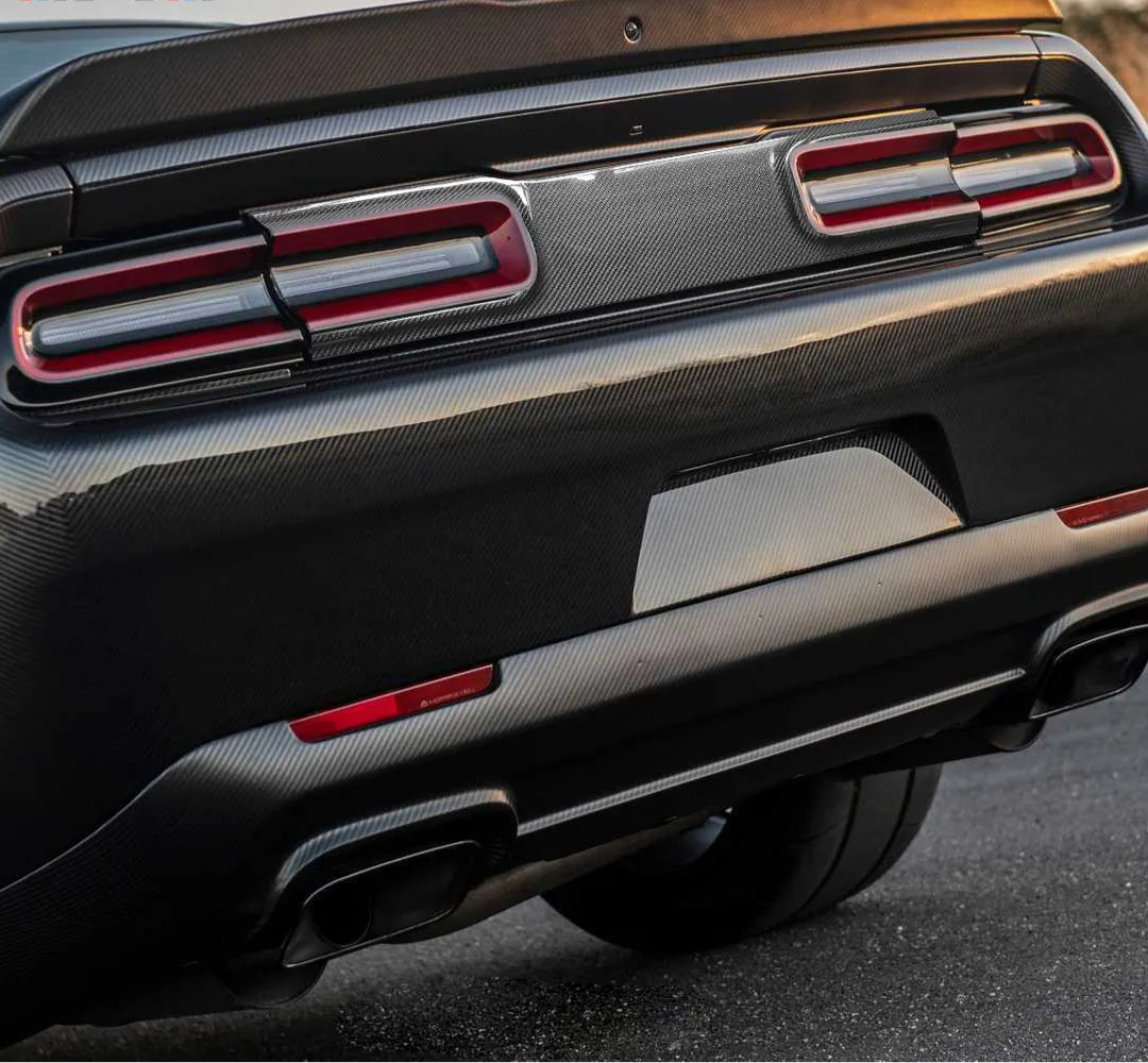Carbon Rear Tail Light Lamp Decor Frame Cover Trim - Dodge Challenger 2015-2019 3PCS