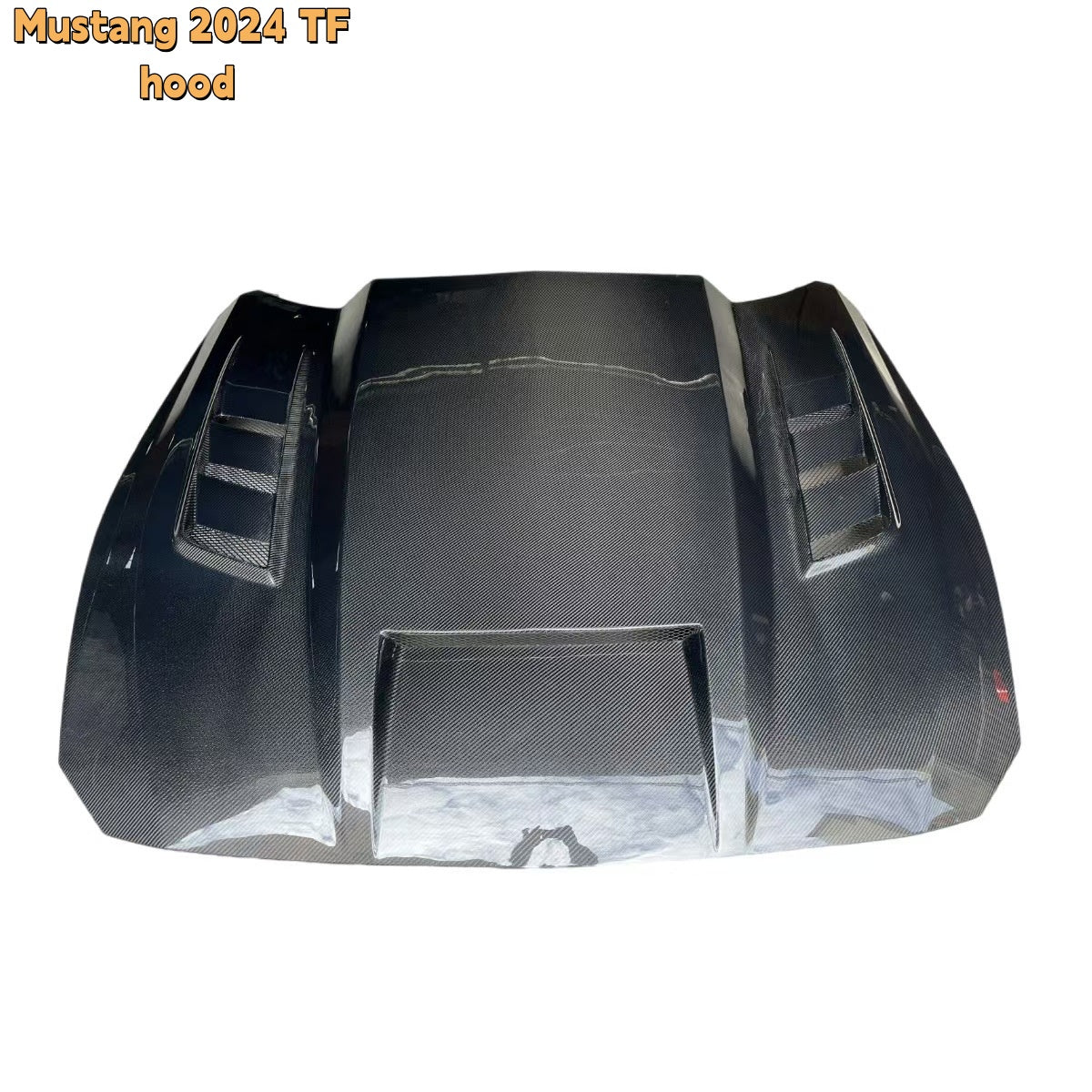Carbon Fiber T Style vented  Engine Hood -  Ford Mustang 2024+