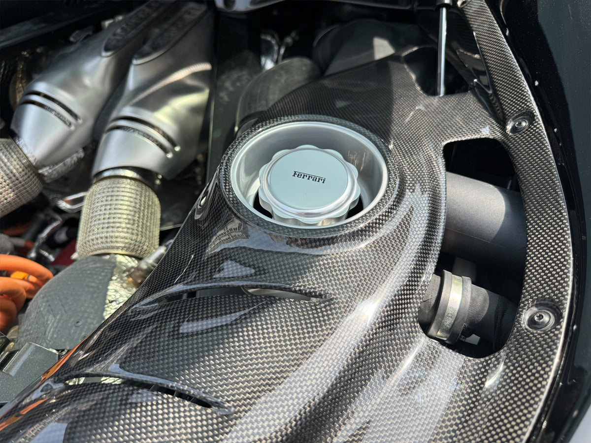 Dry Carbon Fiber Engine Bay Trim Kit Cover - Ferrari 296 GTB/GTS