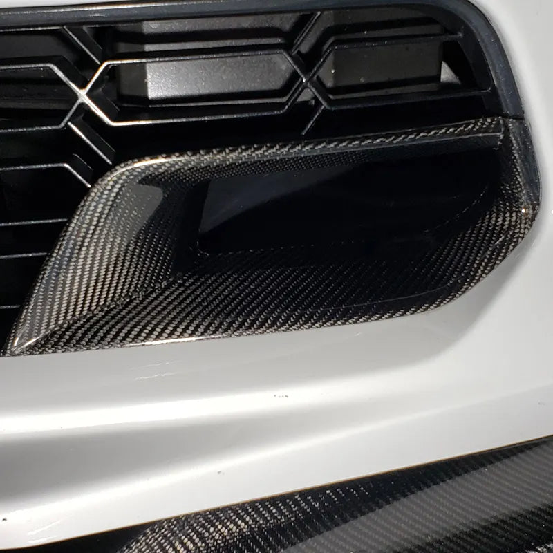 Carbon Fiber Front Brake Duct Inserts Side Vent Trims - Chevrolet Corvette Z06 C7
