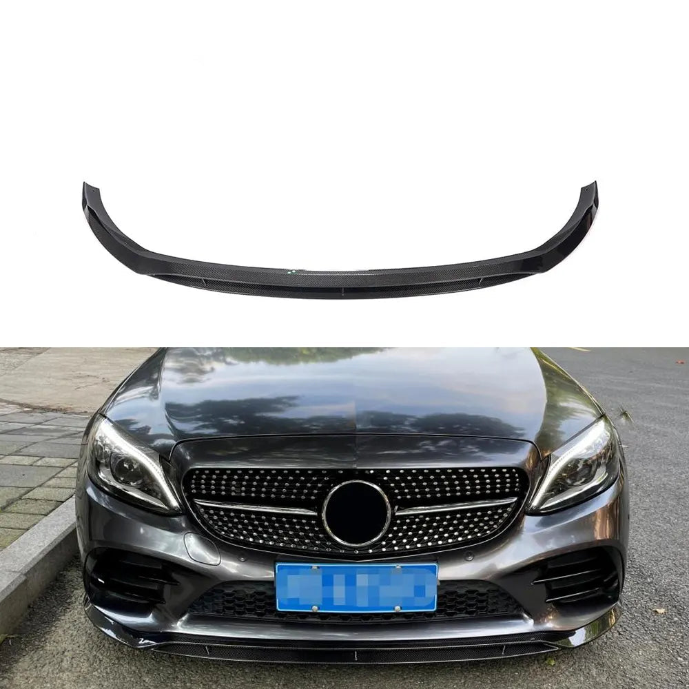 Carbon Fiber Front Lip V1 - Mercedes Benz W205 W206 C43 AMG Sport 2019-2020