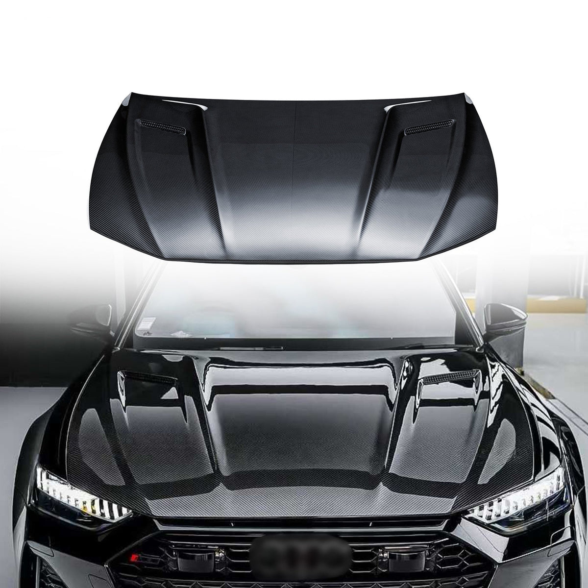 Paktechz Prepreg Carbon Fiber Engine Hood Bonnet - Audi RS6 C8