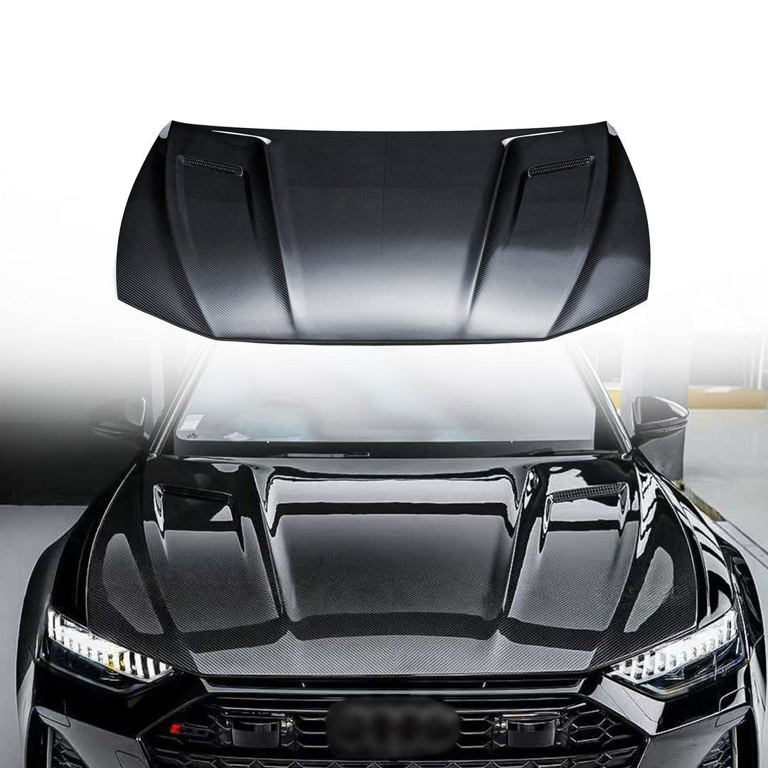 Paktechz Prepreg Carbon Fiber Engine Hood Bonnet - Audi RS6 C8