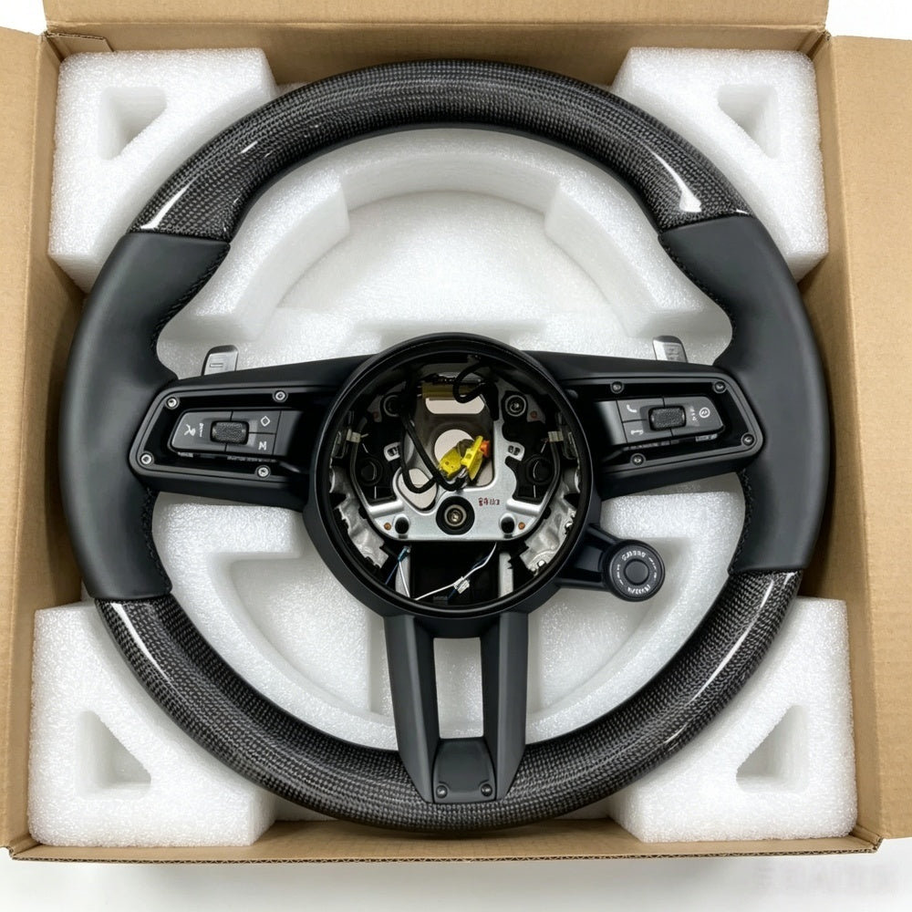 Full Custom Steering Wheel - Porsche Porsche 718 981 991 992 Macan Panamera 971 Cayenne Taycan Boxster Cayman GT