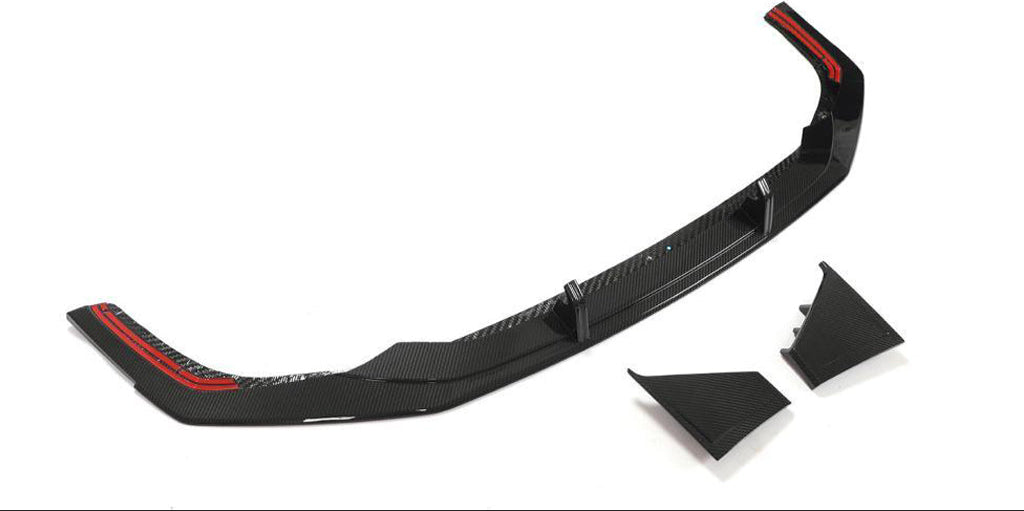Carbon Fiber A Style Front Splitter Lip - Audi RS7 C8 Sportback 2020-2021