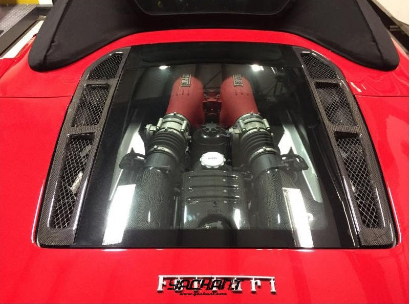 Full Carbon Fiber 2004 to 2009 Ferrari F430 Spider & 16M Rear Window Louvers for F430