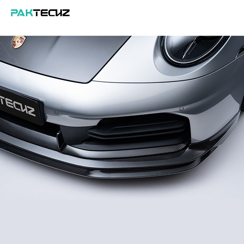 Paktechz Pre Preg Dry Carbon Fiber Front Lip - Porsche 911 992.2 Carrera 4 S 4S T